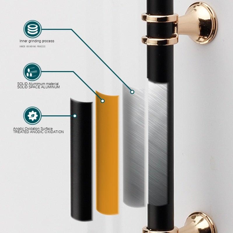 Velora Brushed Nickel Zinc Alloy Cabinet Handle With Sleek Design