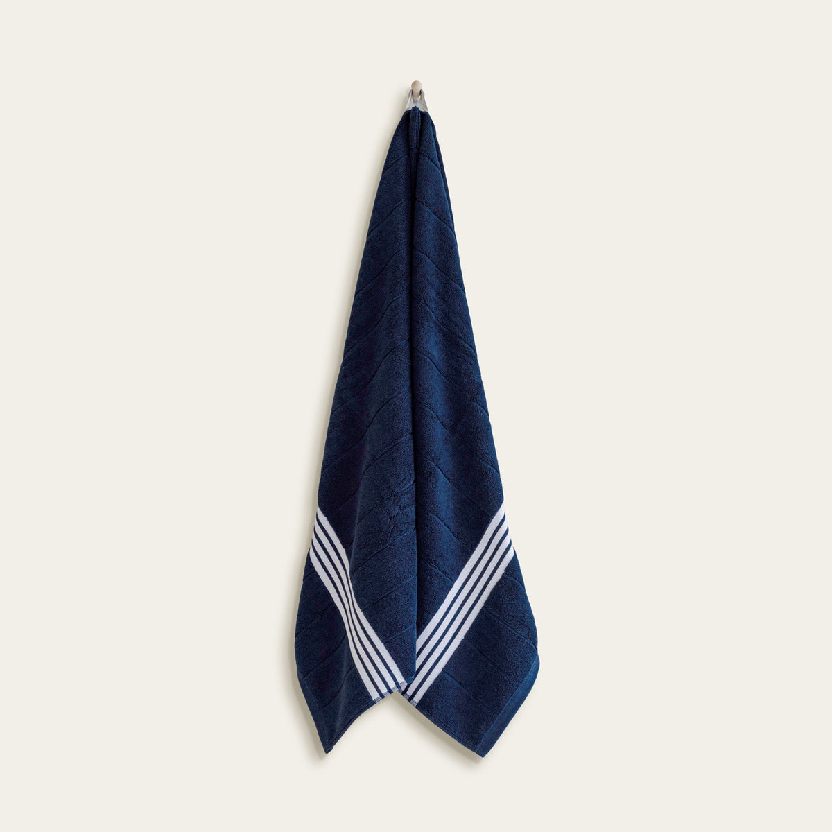 Nautilus 600 GSM Australian Cotton Towel Navy Blue Striped