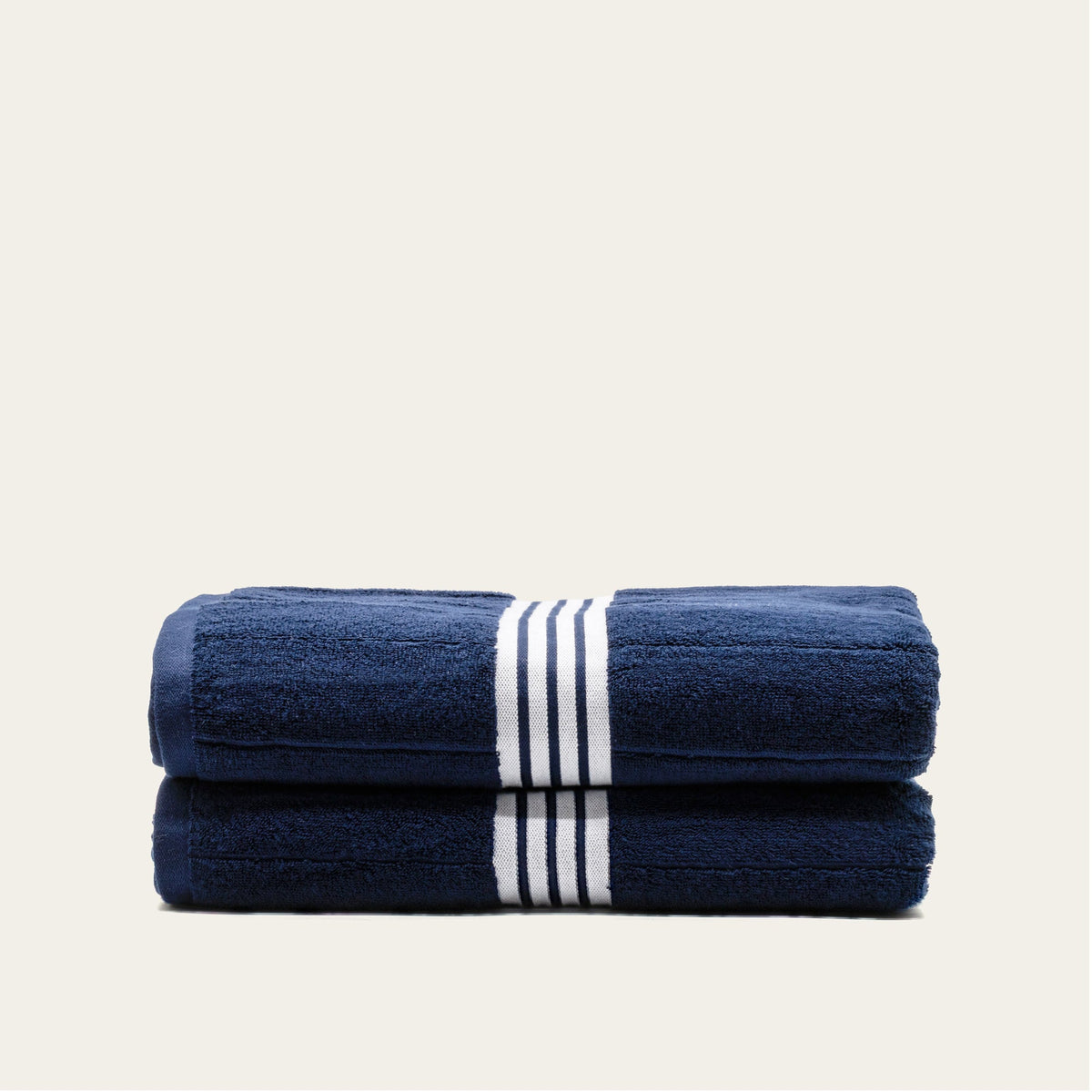 Nautilus 600 GSM Australian Cotton Towel Navy Blue Striped
