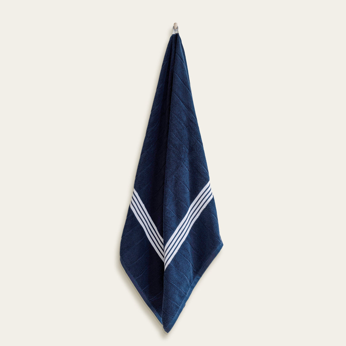 Nautilus 600 GSM Australian Cotton Towel Navy Blue Striped