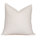Catalina Bespoke Natural Cotton Gingham Pillow Cover