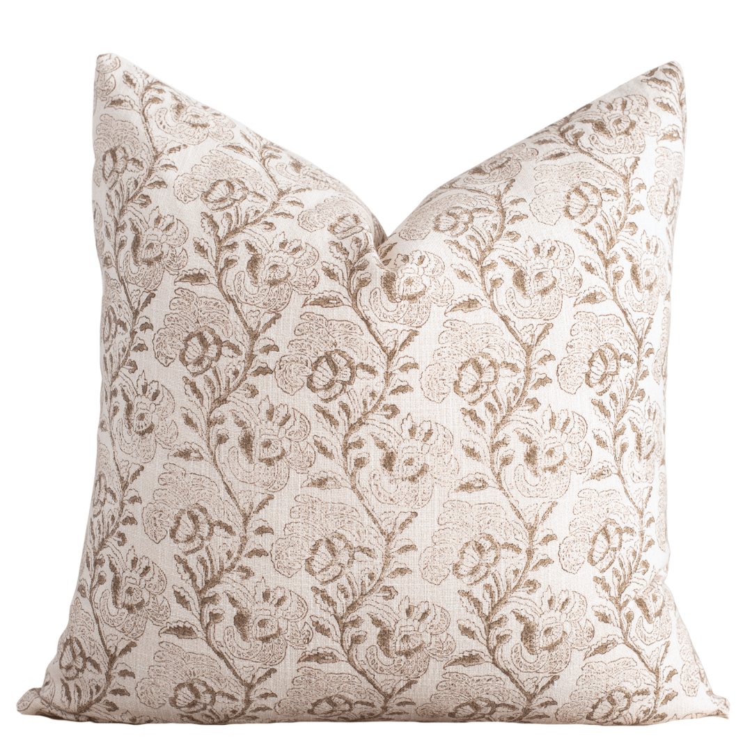 Magnolia Heritage Cotton Pillow Cover Burgundy Mustard