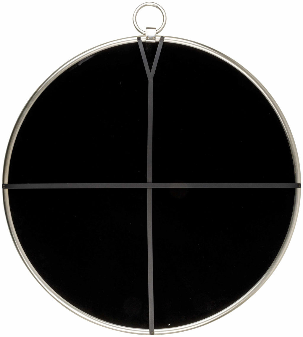 Plougasnou Silver Gray Brass Contemporary Wall Mirror
