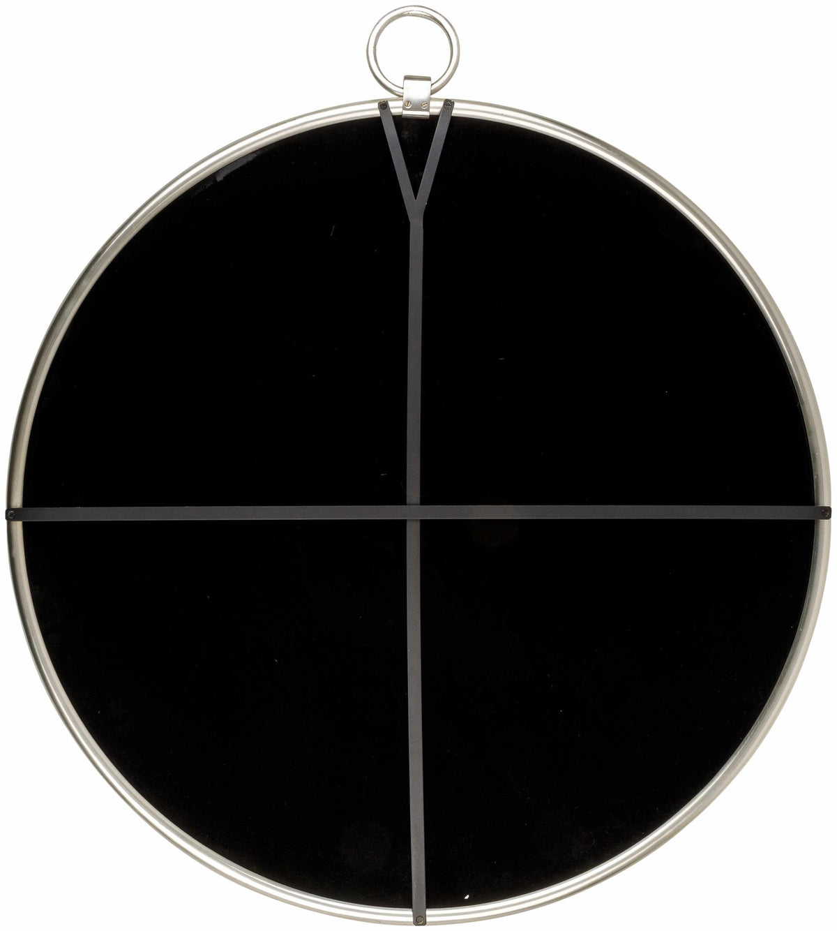 Plougasnou Silver Gray Brass Contemporary Wall Mirror