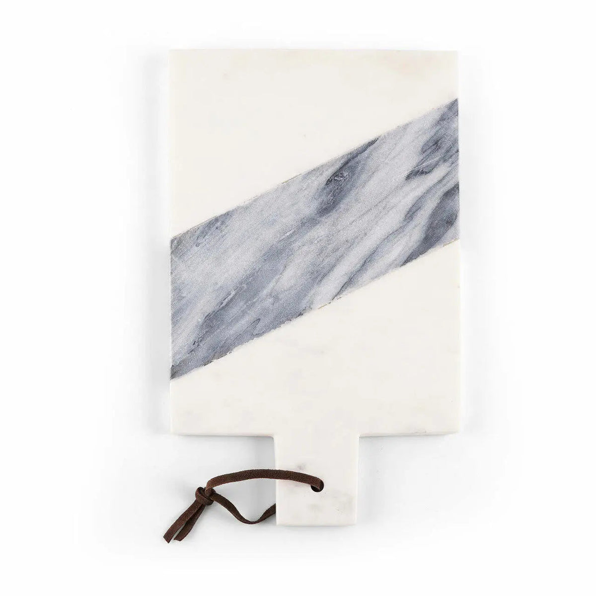 Piera Contemporary White And Gray Marble Paddle Board