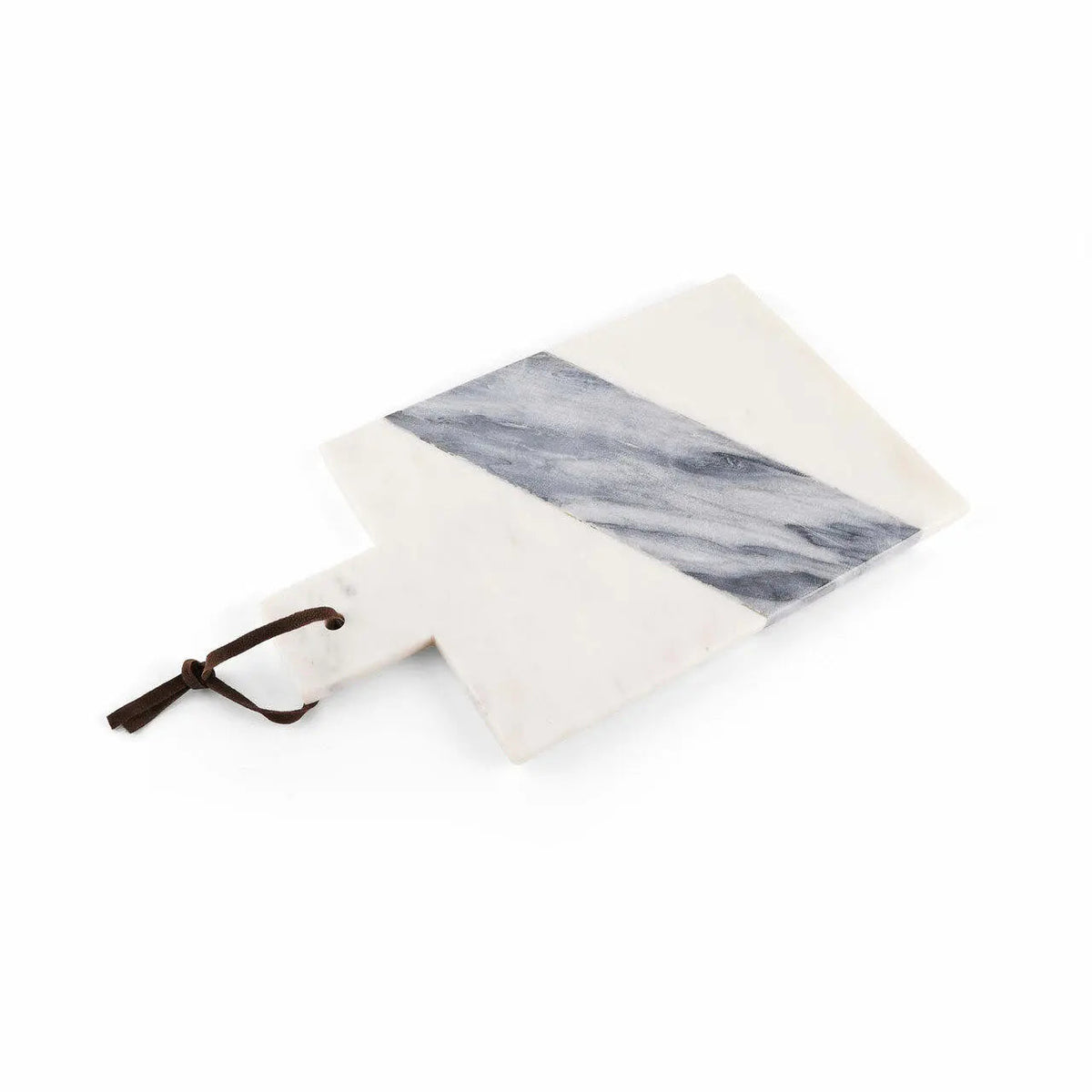 Piera Contemporary White And Gray Marble Paddle Board