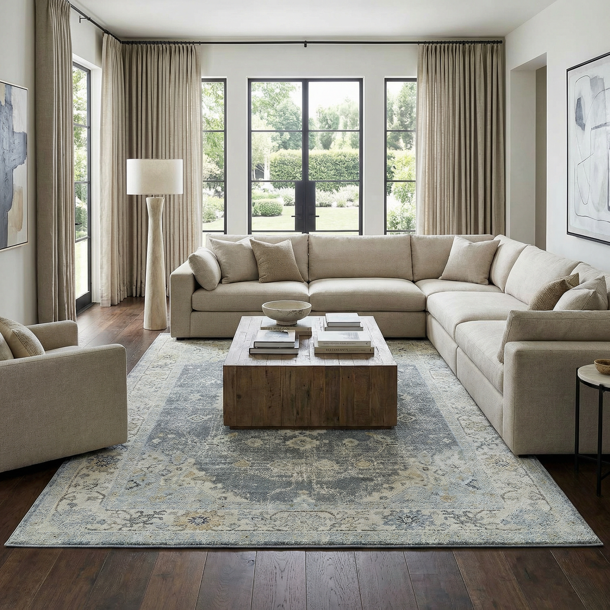 Tyche Luxury Ultra Thick Plush Area Rug In Warm Tan