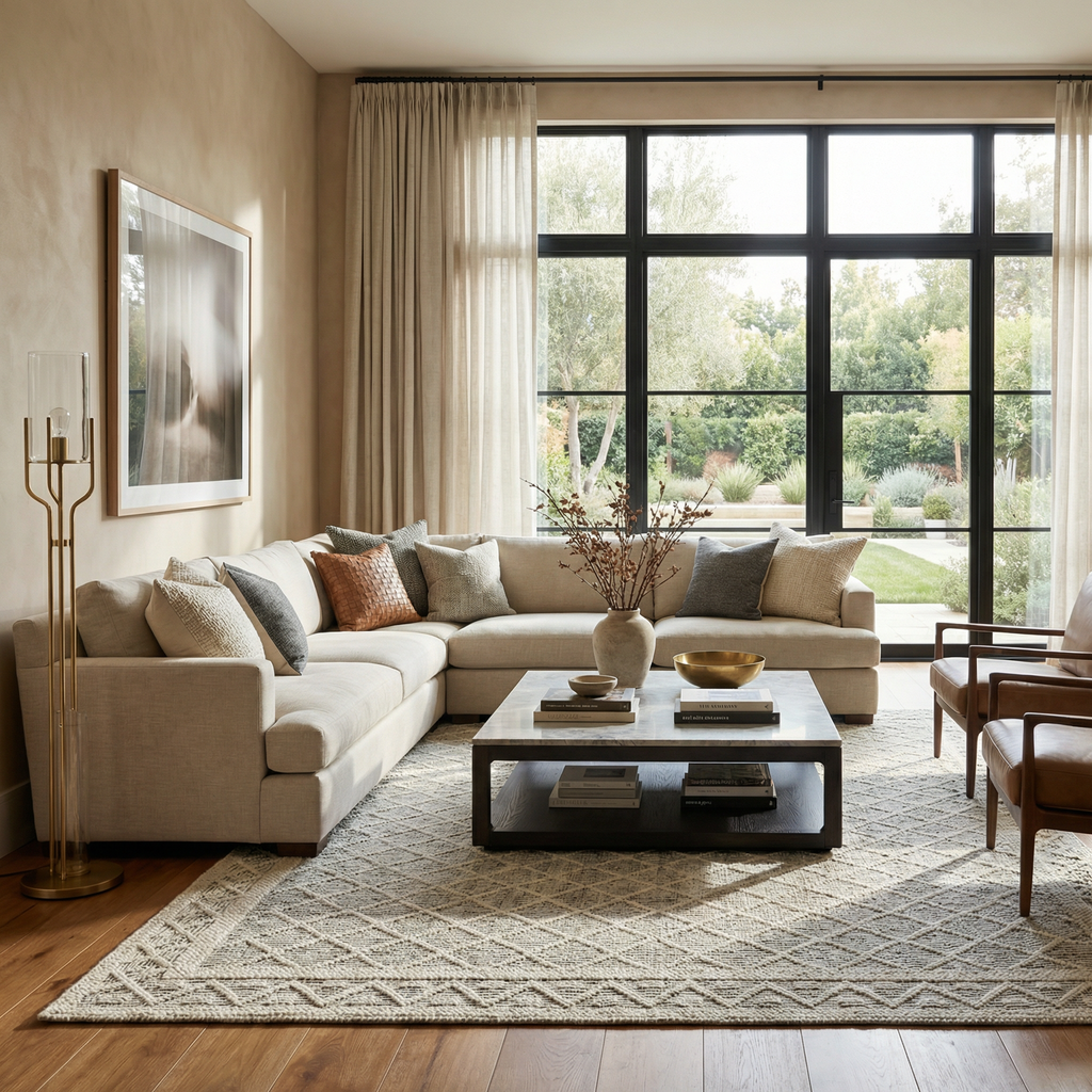 Carolina Handwoven Wool Blend Black And White Area Rug