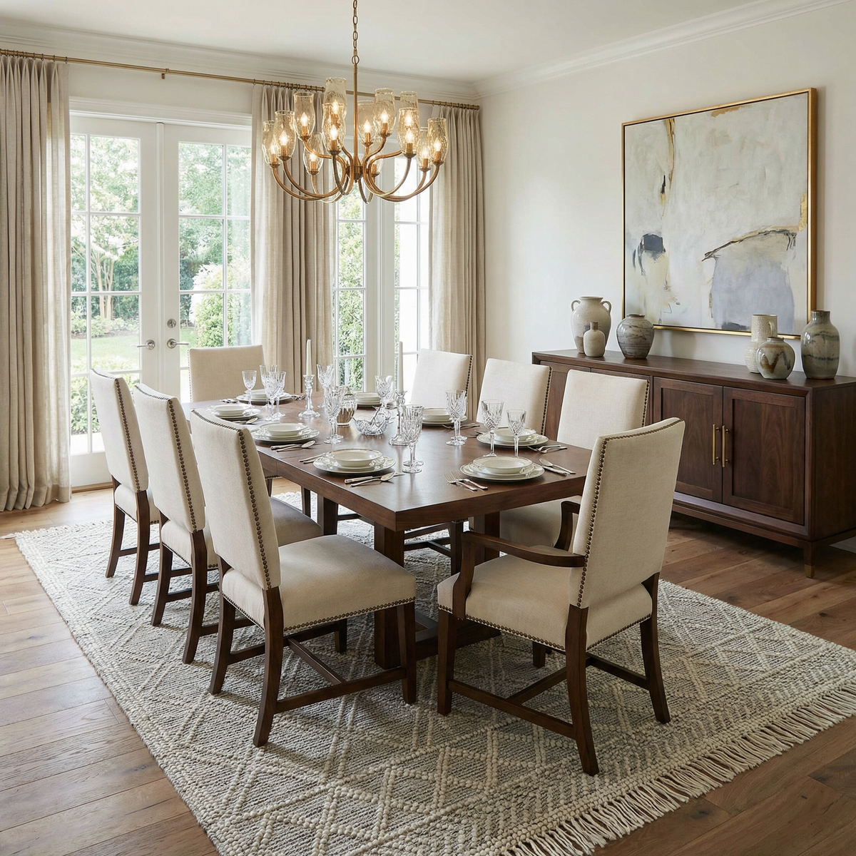 Ramsbury Ivory Black Handcrafted Wool Area Rug