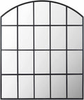 Pisignano Matte Black Sculptural Caged Iron Mirror