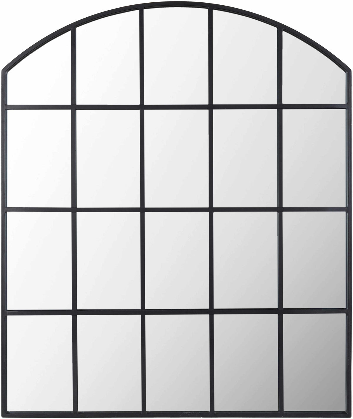 Pisignano Matte Black Sculptural Caged Iron Mirror