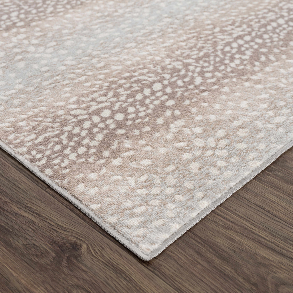 Pointblank Sophisticated Tan Leopard Area Rug With Texture
