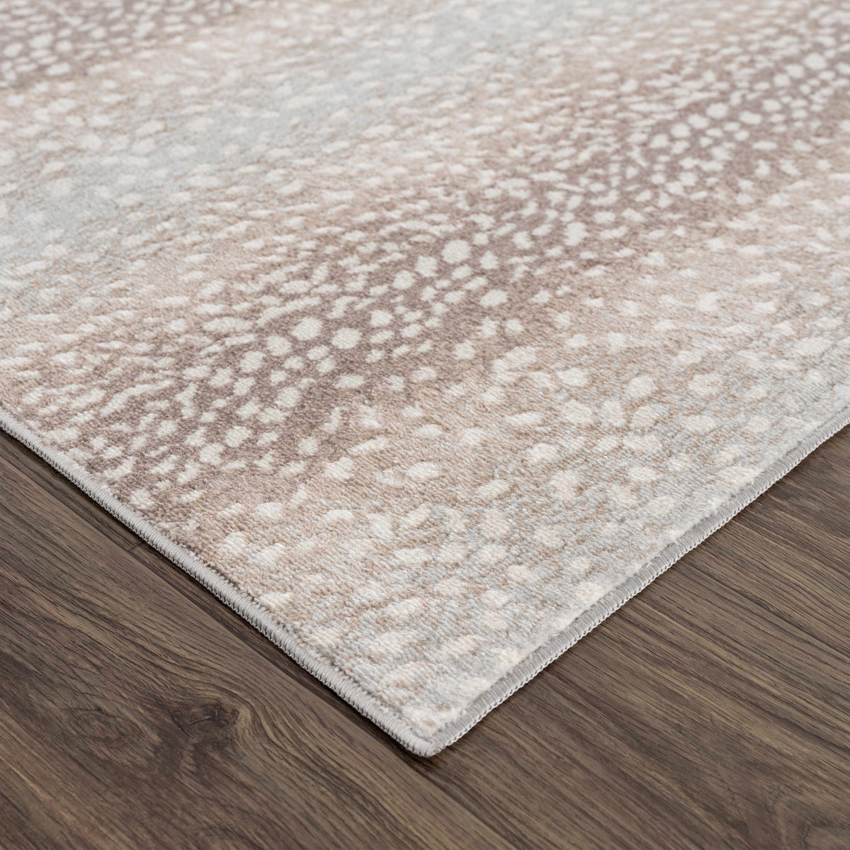 Pointblank Sophisticated Tan Leopard Area Rug With Texture