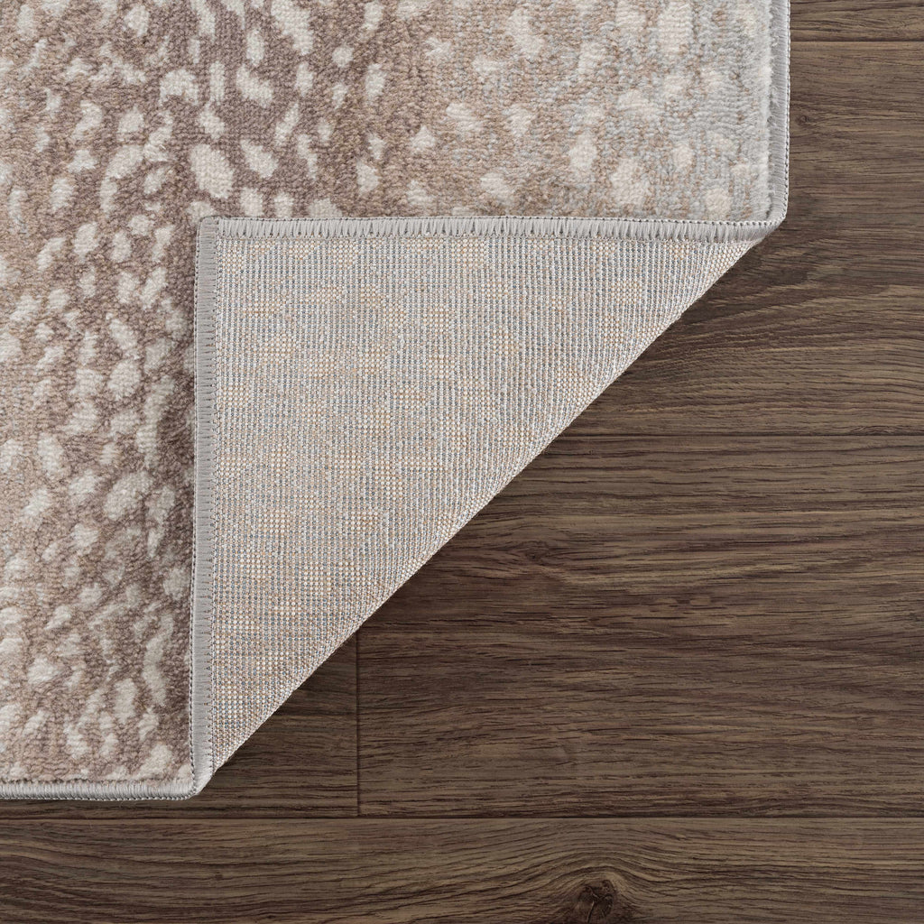 Pointblank Sophisticated Tan Leopard Area Rug With Texture