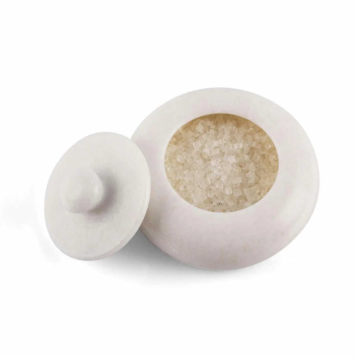 Salero Elegant Marble Salt Cellar With Protective Lid