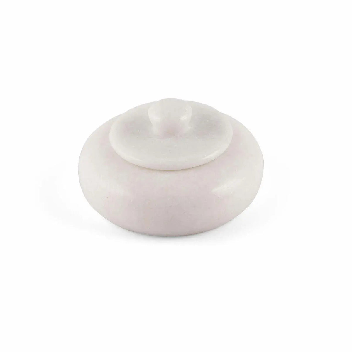 Salero Elegant Marble Salt Cellar With Protective Lid
