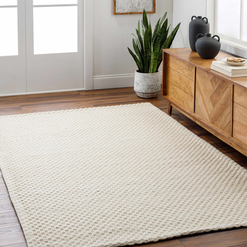 Kassa Cream Hand Woven Soft Wool Recycled Area Rug