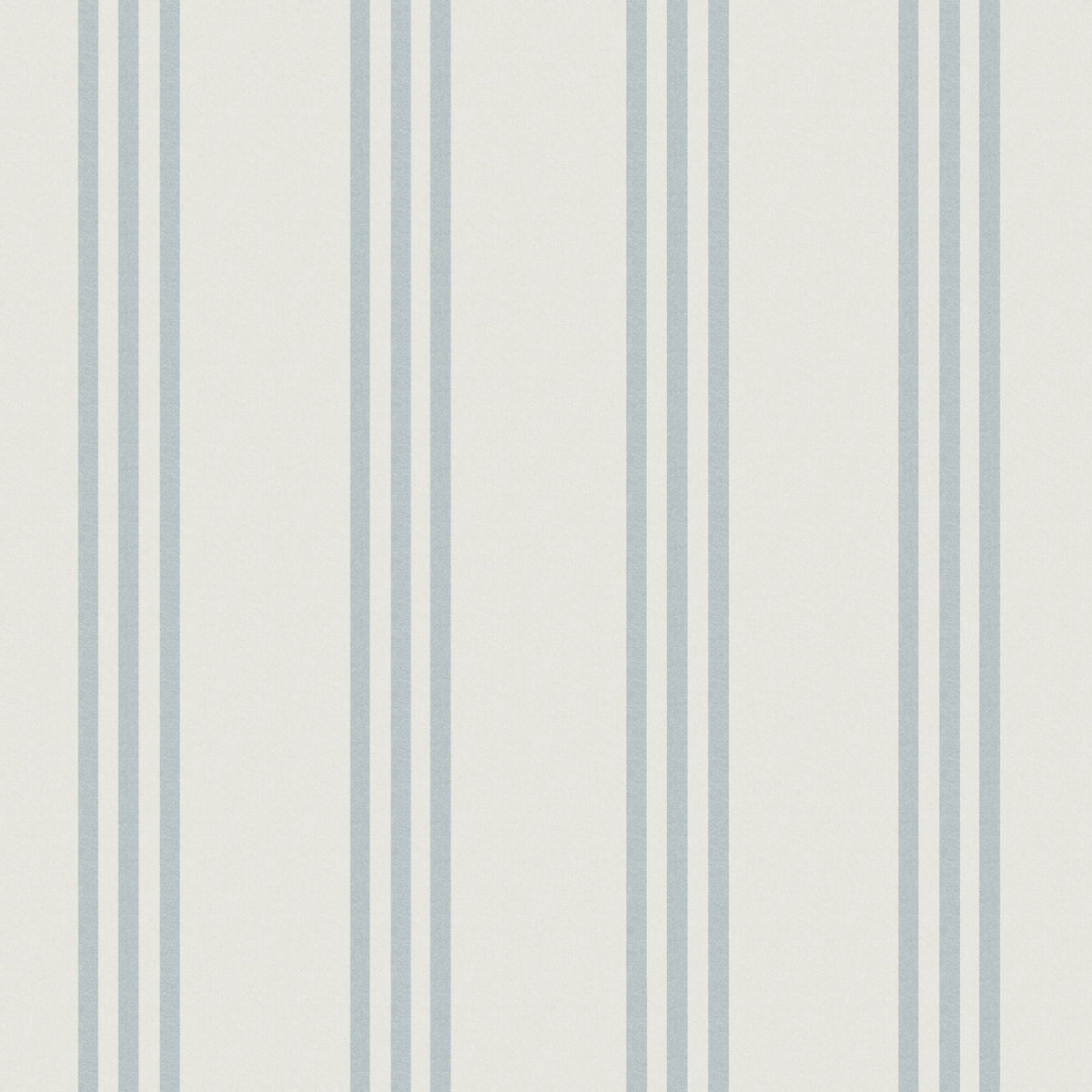 Meridian Andrew Blue Linen Texture Triple Stripe Wallpaper