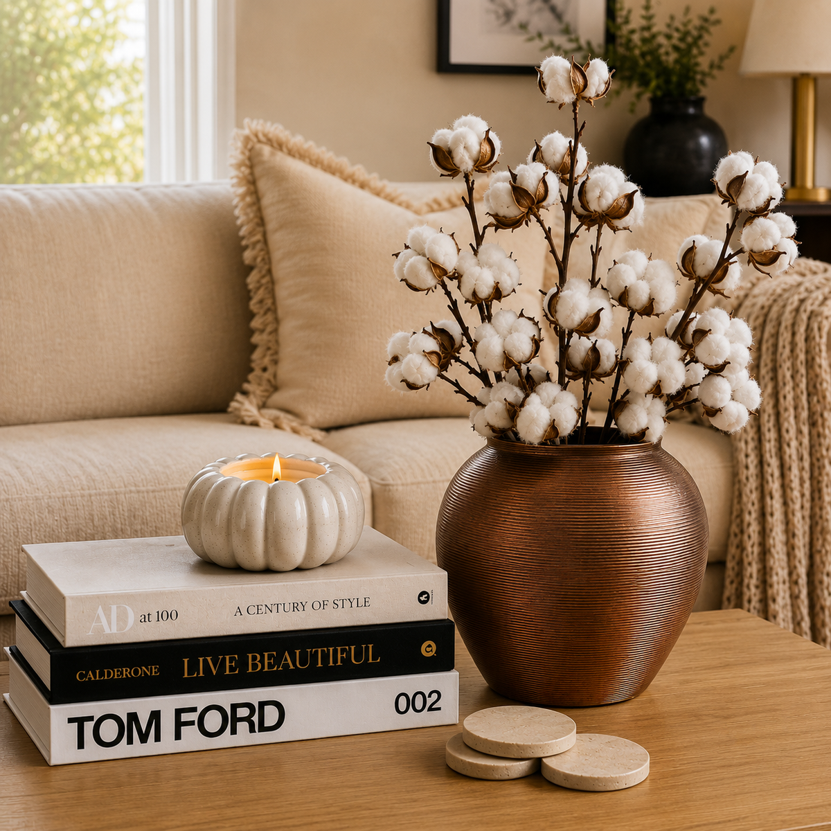 Fall Coffee Table Decor Bundle | Neutral Fall Decor – Lilyvale