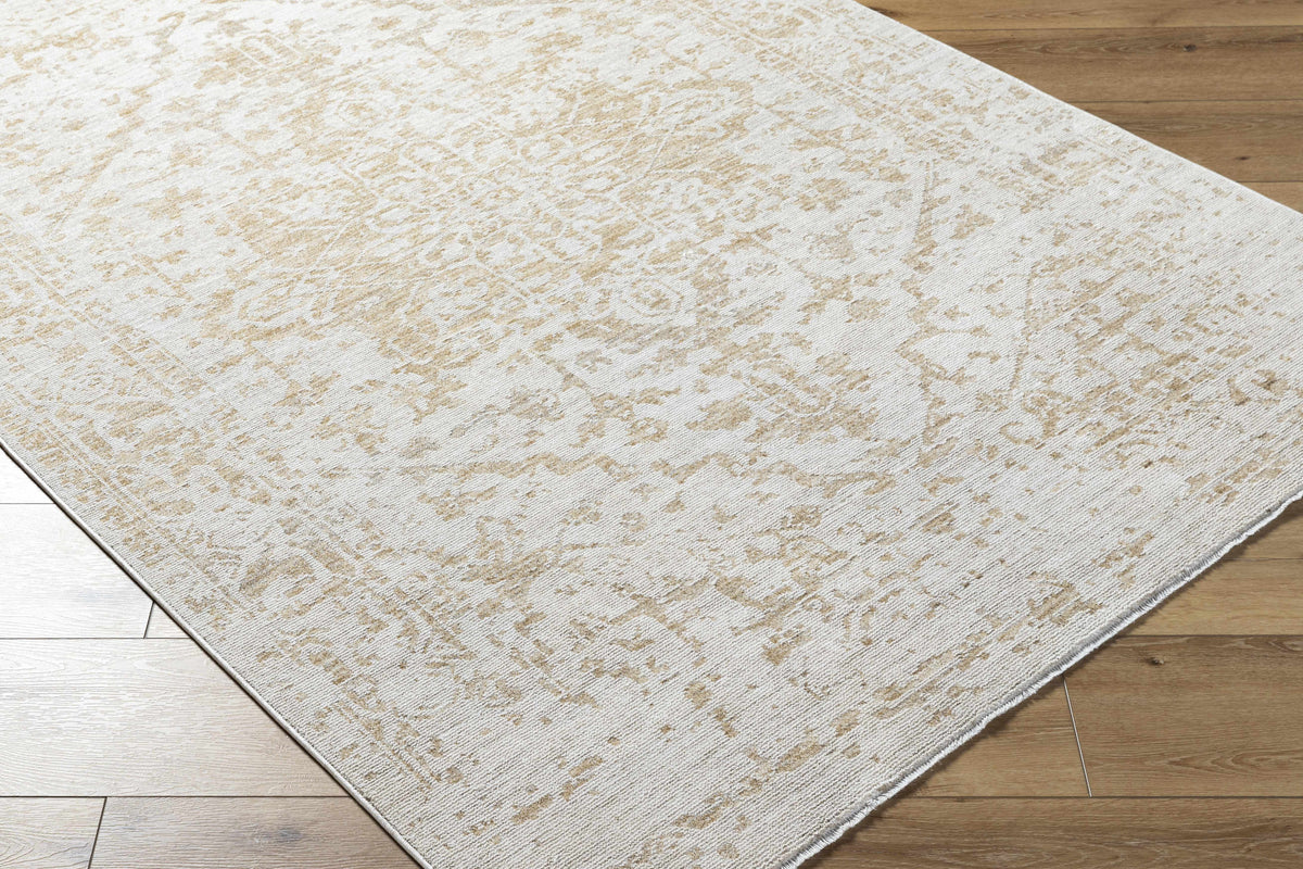 Sunee Luxe Rug Soft Neutrals With Fringed Edge In Cream Taupe Ivory