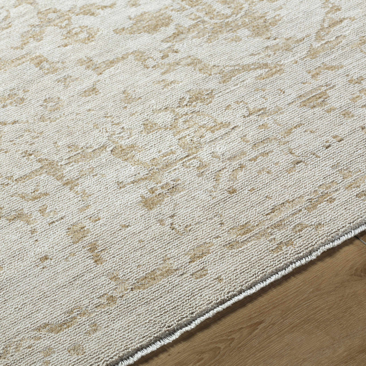 Sunee Luxe Rug Soft Neutrals With Fringed Edge In Cream Taupe Ivory