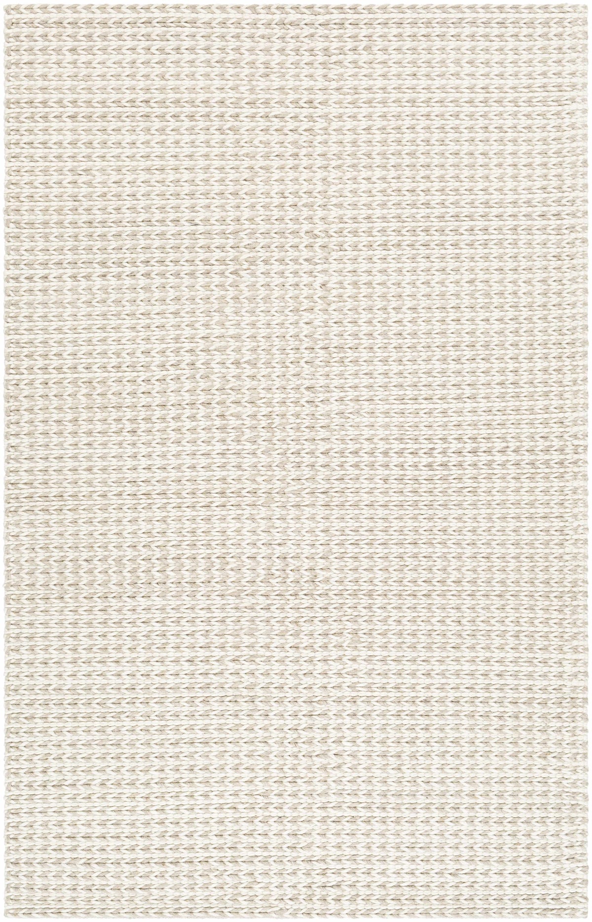 Lenci Hand Woven Wool Area Rug Warm Beige Contemporary