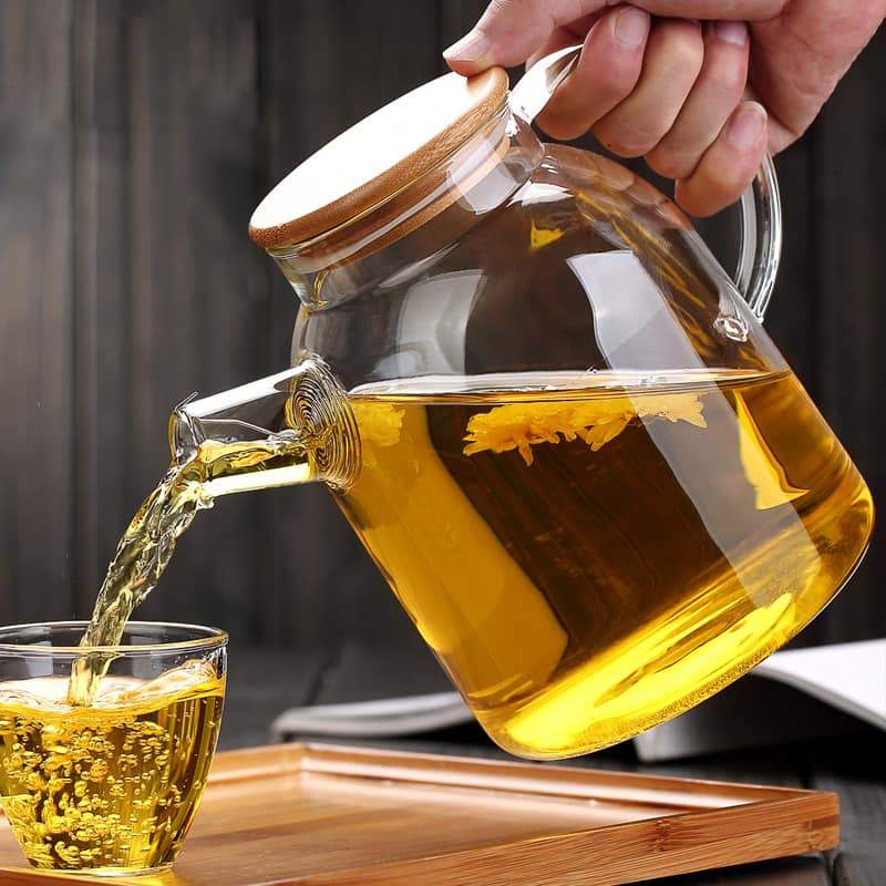 Wilmax Borosilicate Glass Teapot Stove Top Safe 54 Fl Oz