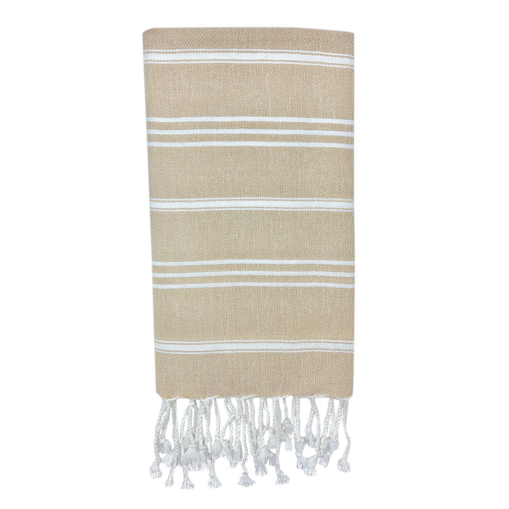 Luxury Turkish Cotton Hand Towel With Hand Knotted Fringe