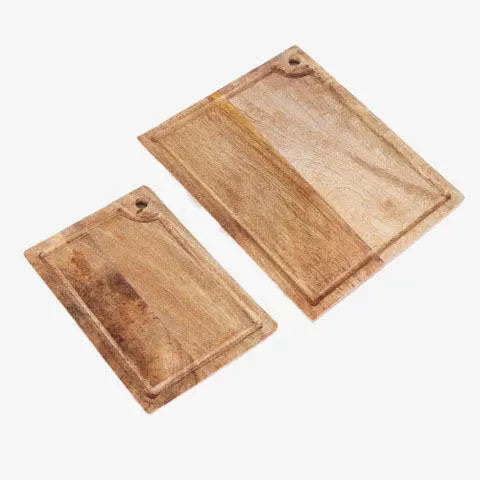 Taglio Mango Wood Cutting Boards Set Of Two Juice Groove Edge