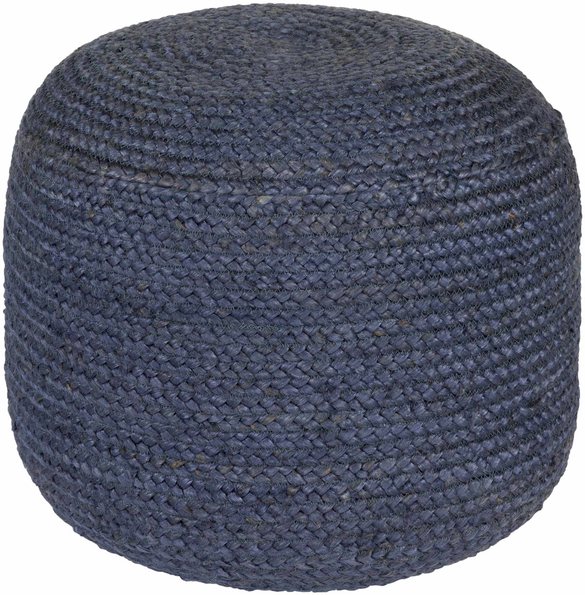 Aura Living Gail Knitted Pouf Woven In Dyed Navy Jute