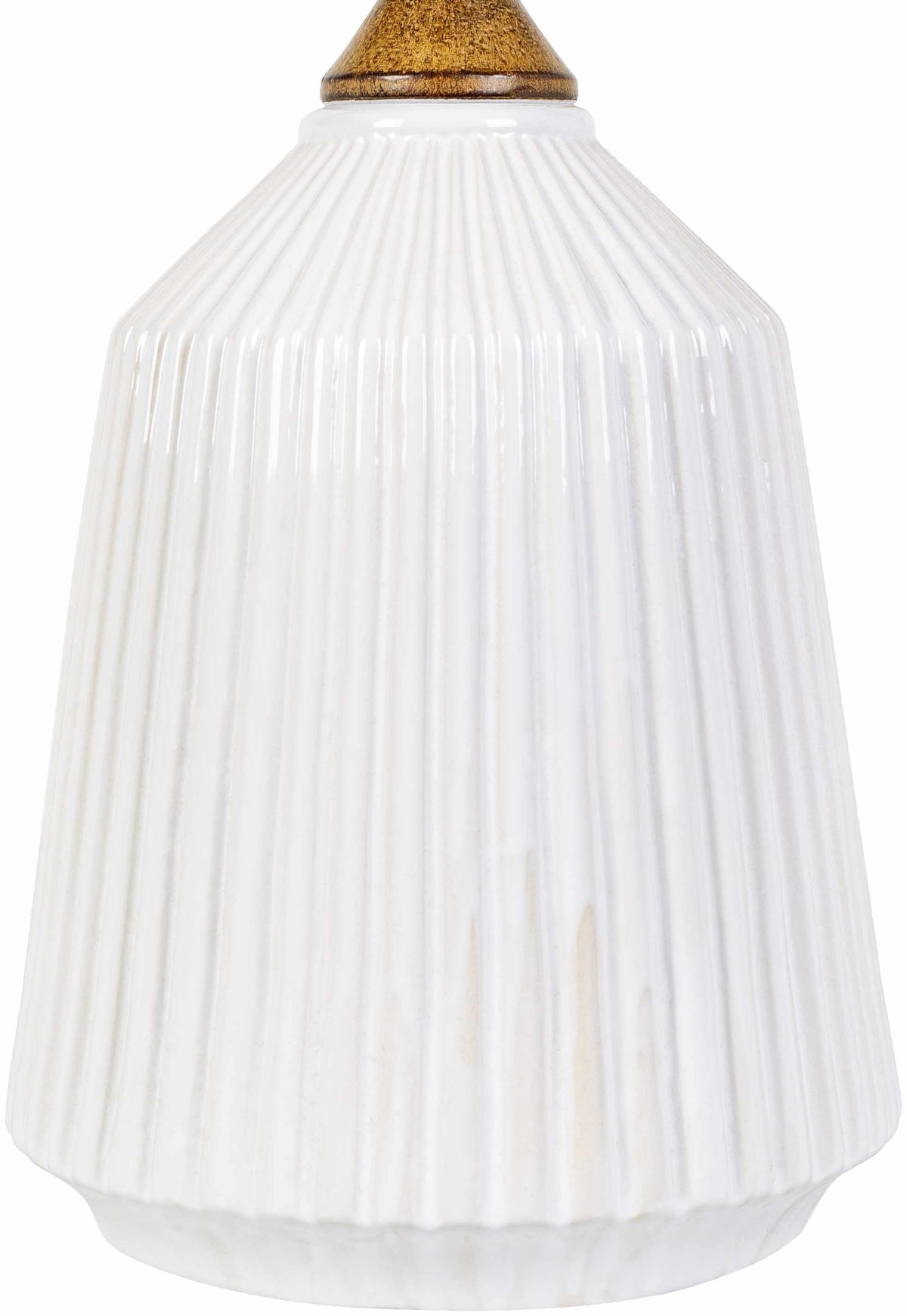 Tramutola White Ceramic Table Lamp With Linen Lampshade