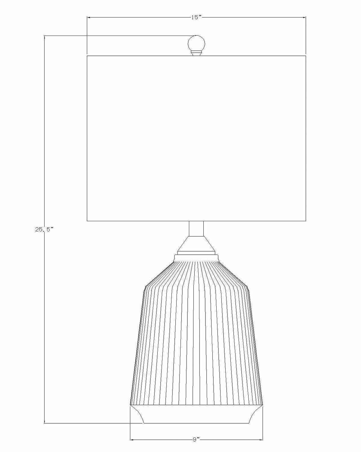 Tramutola White Ceramic Table Lamp With Linen Lampshade