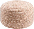 Tonanitla Blush Knitted Outdoor Pouf Crafted From Recycled Yarn