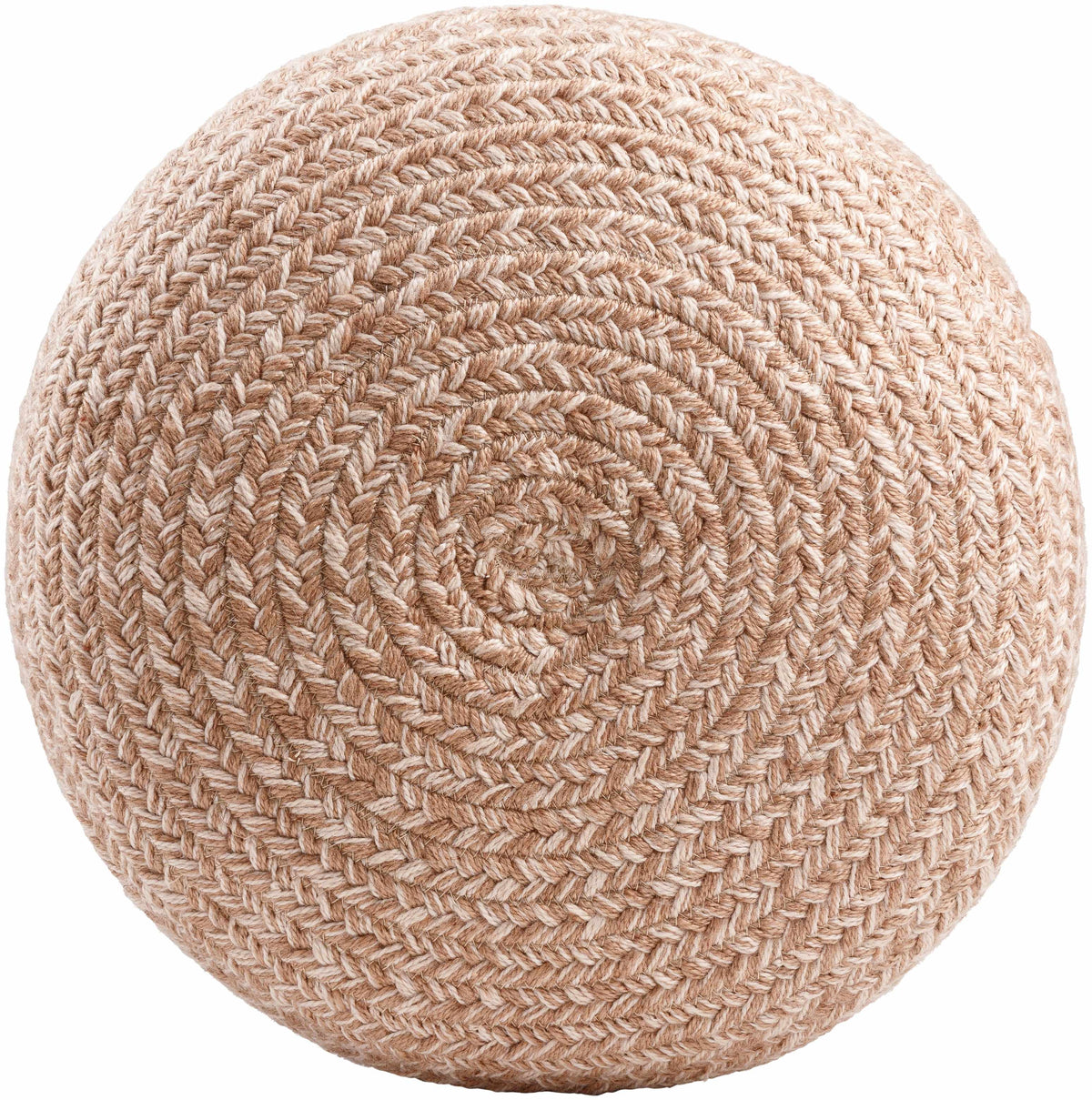 Tonanitla Blush Knitted Outdoor Pouf Crafted From Recycled Yarn