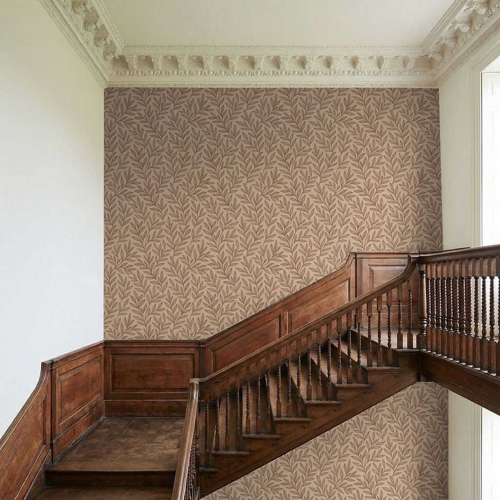 Wall Blush Originals La Vid Organic Vine Wallpaper SM01 Soft Beige