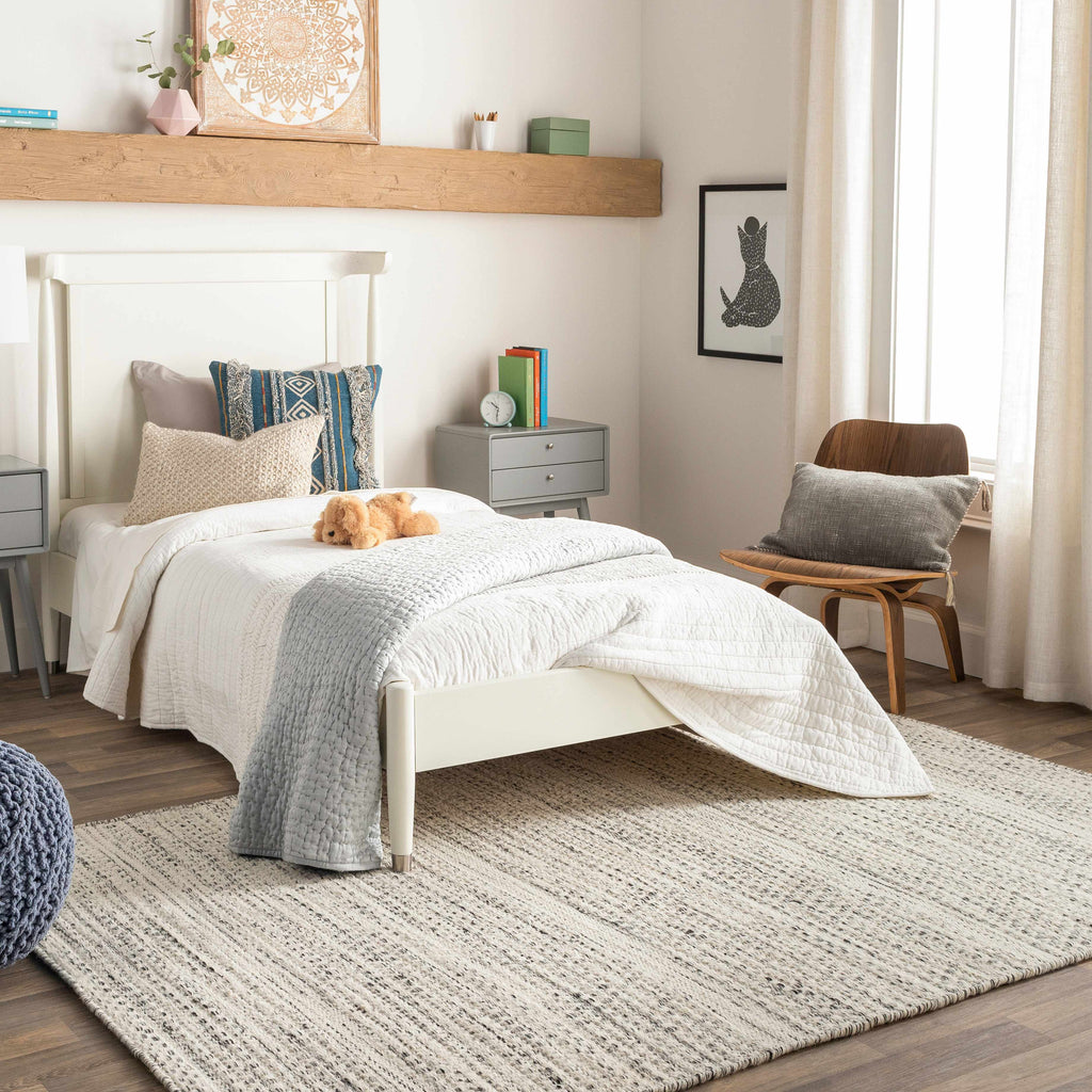 Williford Classic Hand Woven Wool Area Rug Cream And Black