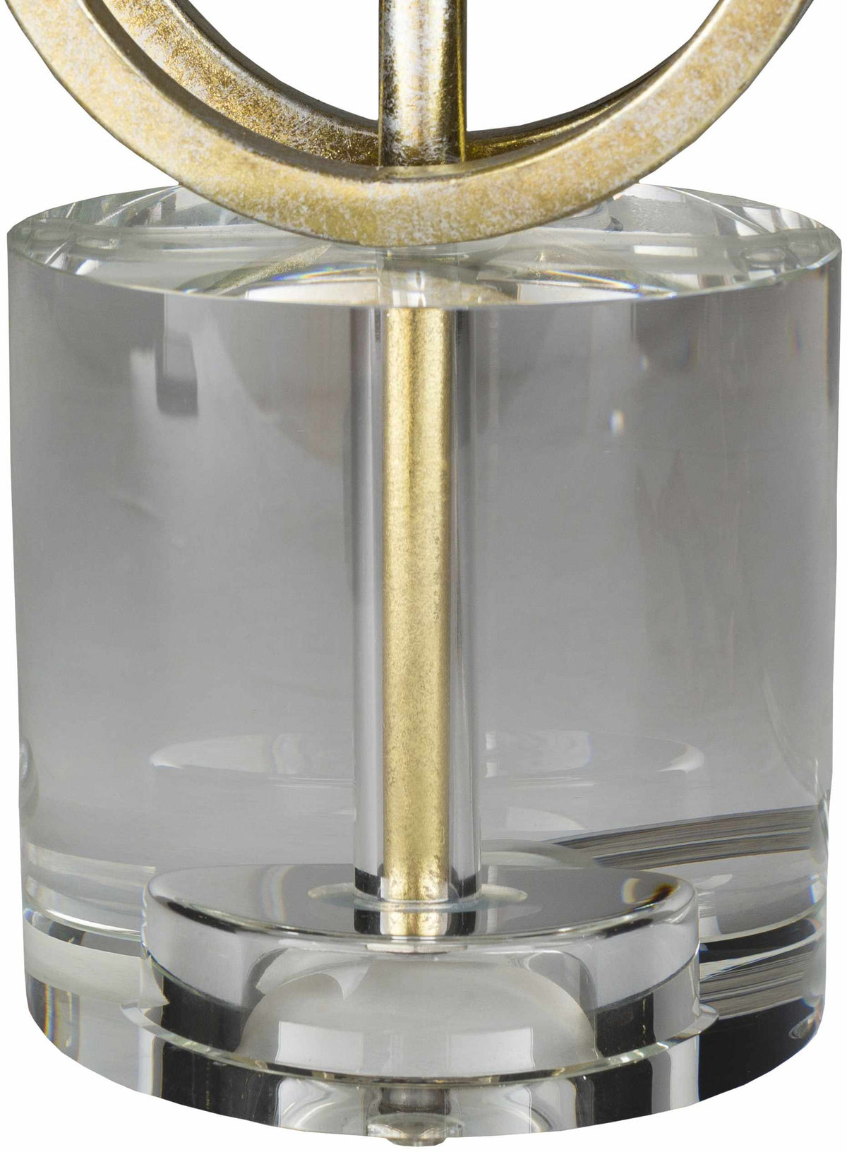 Zell Polished Gold Crystal Table Lamp With Three Way Switch