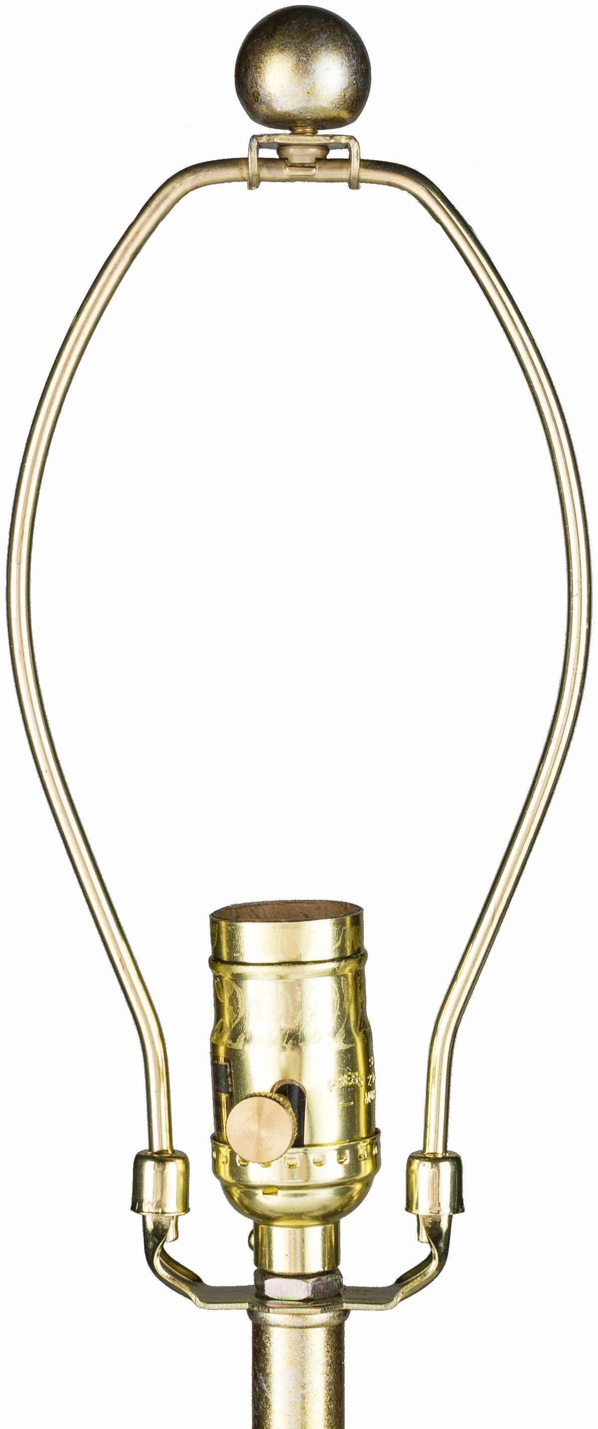 Zell Polished Gold Crystal Table Lamp With Three Way Switch